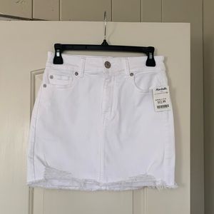 AE White Jean Skirt